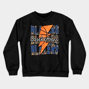 Graphic Basketball Blazers Proud Name Vintage Crewneck Sweatshirt